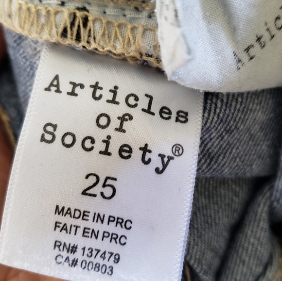Articles of Society jeans size 25 with patches boyfriend style - Picture 2 of 12